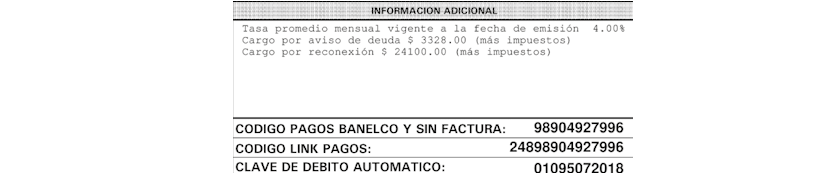aditional info